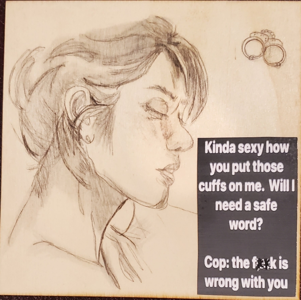 Hand-painted Irene Morgan Wood Tiles,  5 x 5 inches